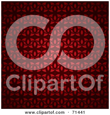 Royalty-Free (RF) Clipart Illustration of a Red Circle And Diamond Pattern Background by michaeltravers