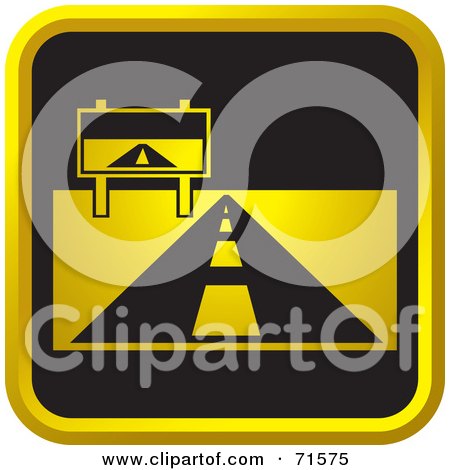 Royalty-Free (RF) Clipart Illustration of a Black And Golden Road Website Icon by Lal Perera