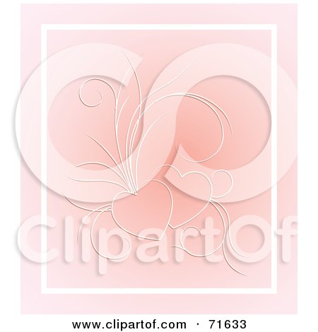 Royalty-Free (RF) Clipart Illustration of a Pink Heart Floral Design by Lal Perera