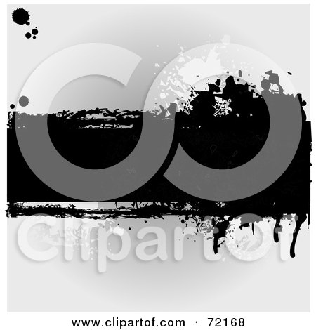 Royalty-Free (RF) Clipart Illustration of a Grungy Gray Background With Ink Splatters And A Text Bar by Pushkin