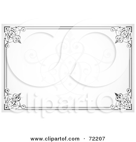 Royalty-Free (RF) Clipart Illustration of an Elegant Horizontal Frame With Faint Ornate Designs by BestVector
