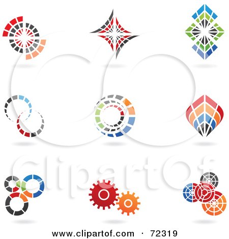 Royalty-Free (RF) Clipart Illustration of a Digital Collage Of Colorful Logo Icons - Version 4 by cidepix