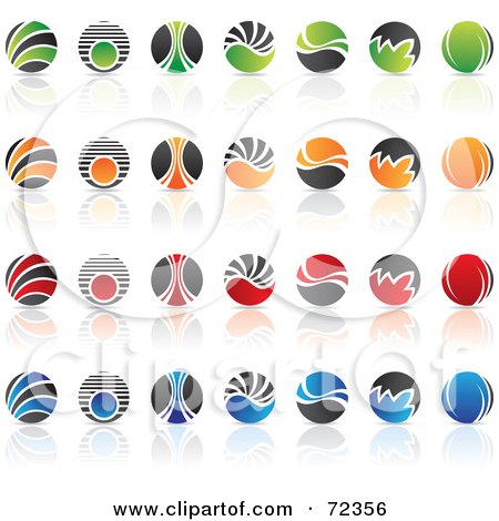 Royalty-Free (RF) Clipart Illustration of a Digital Collage Of Colorful Logo Icons - Version 15 by cidepix