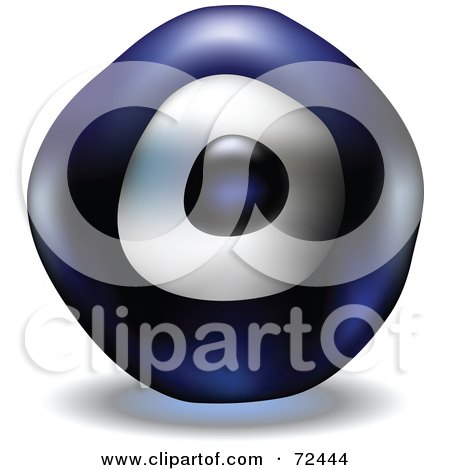 Royalty-Free (RF) Clipart Illustration of a Blue 3d Abstract Eyeball by cidepix