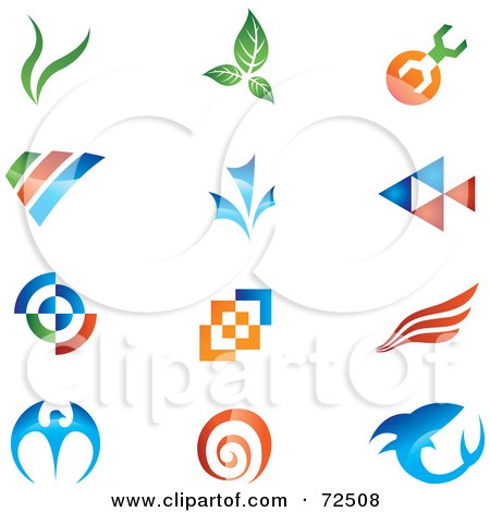 Royalty-Free (RF) Clipart Illustration of a Digital Collage Of Colorful Logo Icons - Version 11 by cidepix