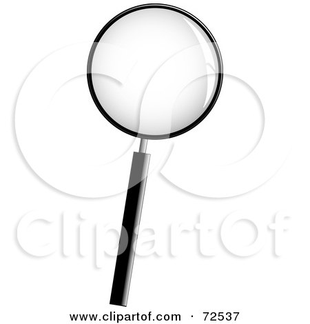 Royalty-Free (RF) Clipart Illustration of a Simple 3d Magnifying Glass With A Blank Handle by cidepix