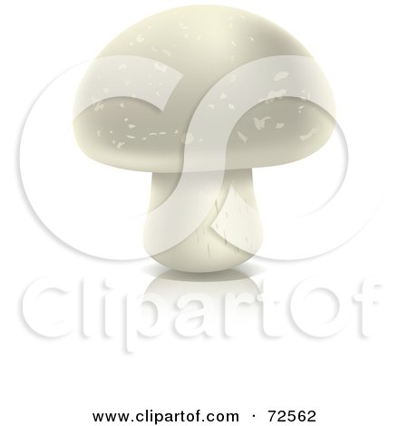 Royalty-Free (RF) Clipart Illustration of a Beige Button Mushroom by cidepix