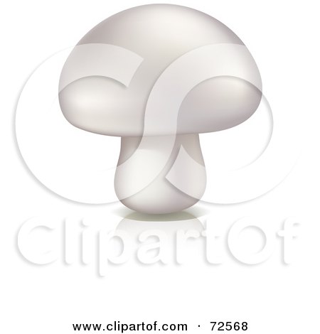 Royalty-Free (RF) Clipart Illustration of a White Button Mushroom by cidepix