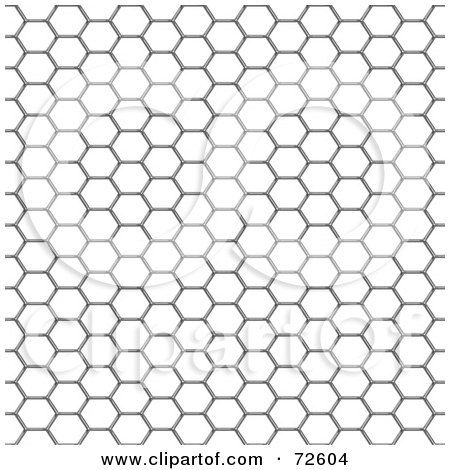 Royalty-Free (RF) Clipart Illustration of a Chicken Wire Mesh Background On White by Arena Creative