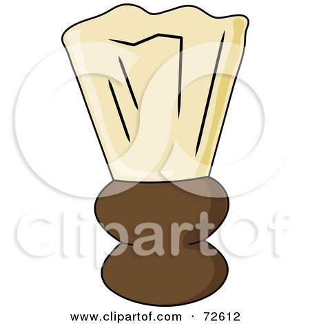 Royalty-Free (RF) Clipart Illustration of an Old Fashioned Shaving Brush by Pams Clipart