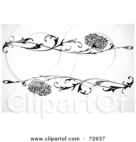Royalty-Free (RF) Clipart Illustration of a Black And White Blank Text Box Border - Version 1 by BestVector