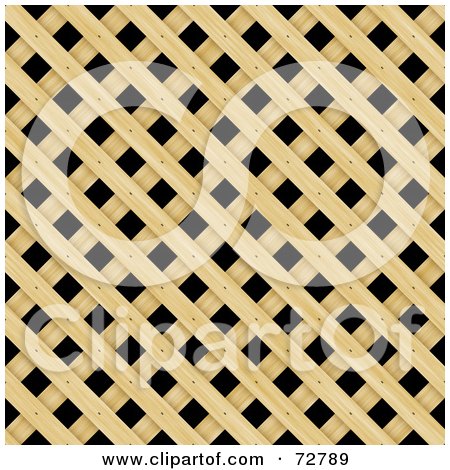 Royalty-Free (RF) Clipart Illustration of a Wooden Lattice Pattern Background by Arena Creative