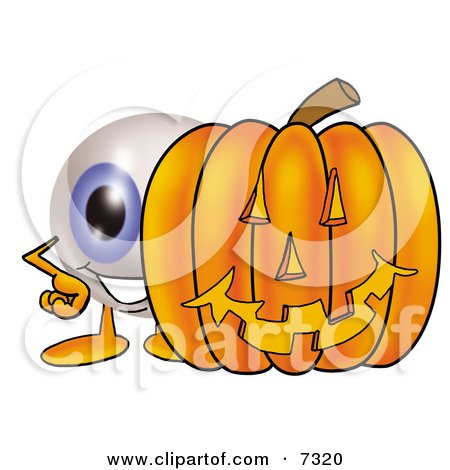 Clipart Picture of an Eyeball Mascot Cartoon Character ...