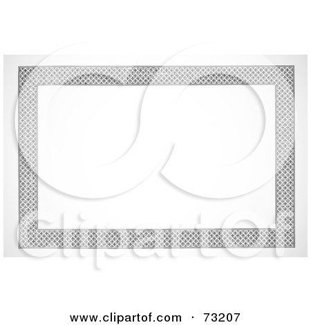 Royalty-Free (RF) Clipart Illustration of a Black And White Border Frame With Text Space - Version 2 by BestVector