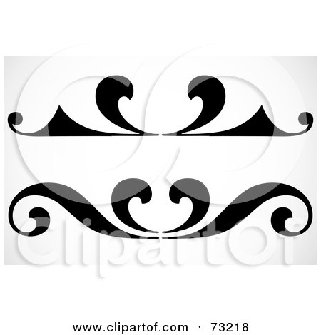 Royalty-Free (RF) Clipart Illustration of a Digital Collage Of Bold Black And White Border Design Elements - Version 1 by BestVector