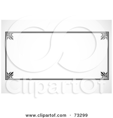 Royalty-Free (RF) Clipart Illustration of a Black And White Border Frame With Text Space - Version 12 by BestVector