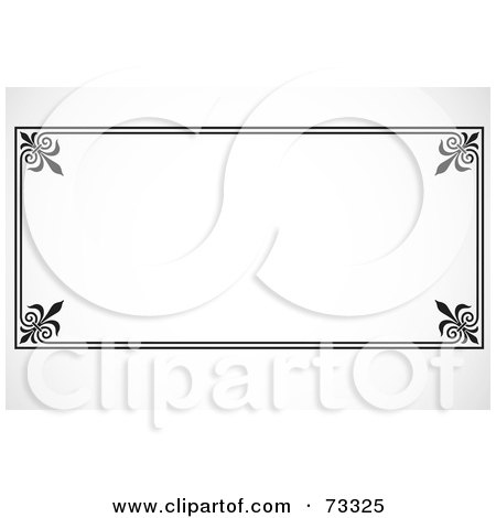 Royalty-Free (RF) Clipart Illustration of a Black And White Border Frame With Text Space - Version 11 by BestVector