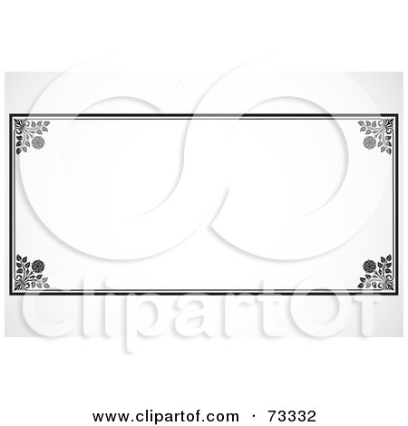 Royalty-Free (RF) Clipart Illustration of a Black And White Border Frame With Text Space - Version 10 by BestVector