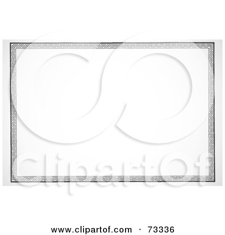 Royalty-Free (RF) Clipart Illustration of a Black And White Border Frame With Text Space - Version 3 by BestVector