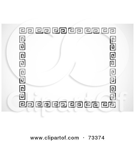 Royalty-Free (RF) Clipart Illustration of a Black And White Swirly Border - Version 1 by BestVector
