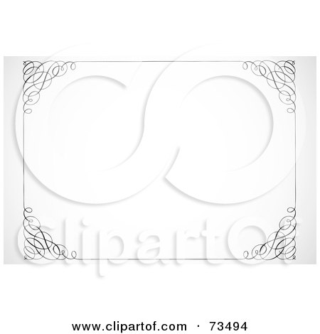 Royalty-Free (RF) Clipart Illustration of a Black And White Swirly Border - Version 3 by BestVector