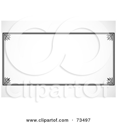 Royalty-Free (RF) Clipart Illustration of a Black And White Border Frame With Text Space - Version 5 by BestVector
