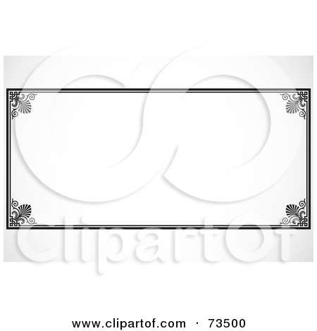 Royalty-Free (RF) Clipart Illustration of a Black And White Border Frame With Text Space - Version 6 by BestVector