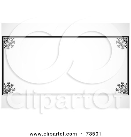 Royalty-Free (RF) Clipart Illustration of a Black And White Border Frame With Text Space - Version 7 by BestVector