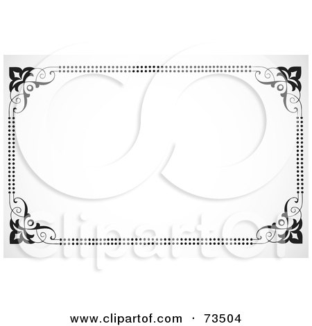 Royalty-Free (RF) Clipart Illustration of a Black And White Border Frame With Text Space - Version 4 by BestVector
