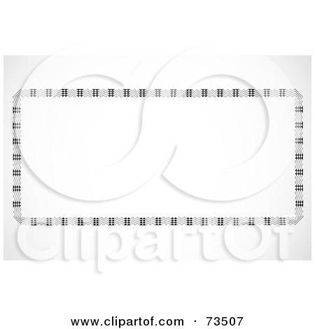Royalty-Free (RF) Clipart Illustration of a Black And White Border Frame With Text Space - Version 14 by BestVector