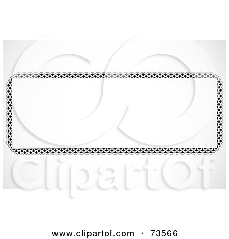 Royalty-Free (RF) Clipart Illustration of a Black And White Border Frame With Text Space - Version 15 by BestVector