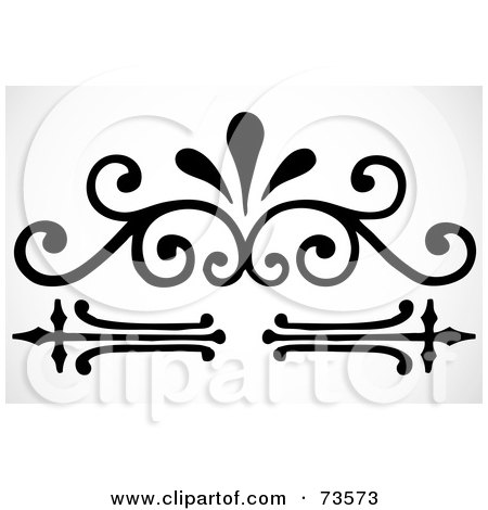 Royalty-Free (RF) Clipart Illustration of a Digital Collage Of Black And White Border Design Elements - Version 12 by BestVector