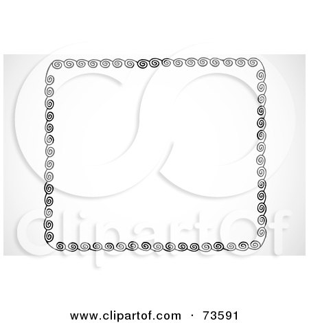 Royalty-Free (RF) Clipart Illustration of a Black And White Swirly Border - Version 8 by BestVector