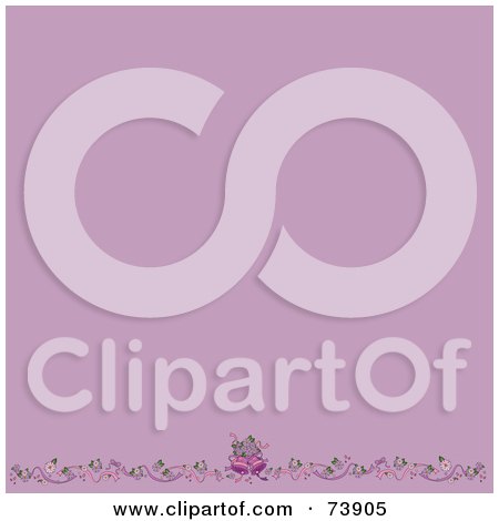 Royalty-Free (RF) Clipart Illustration of a Purple Background With A Wedding Bells Border by Pams Clipart