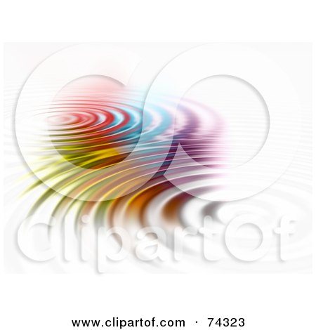 Royalty-Free (RF) Clipart Illustration of a 3d Colorful Ripple Background On White by KJ Pargeter