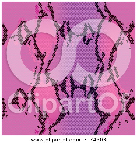 Royalty-Free (RF) Clipart Illustration of a Purple Python Snake Skin Pattern Background by Monica