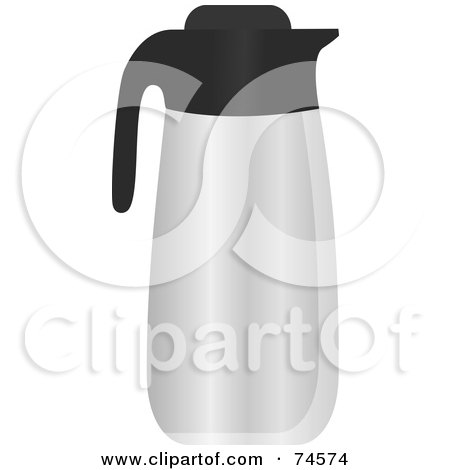 Royalty-Free (RF) Clipart Illustration of a Stainless Steel Thermos by Melisende Vector