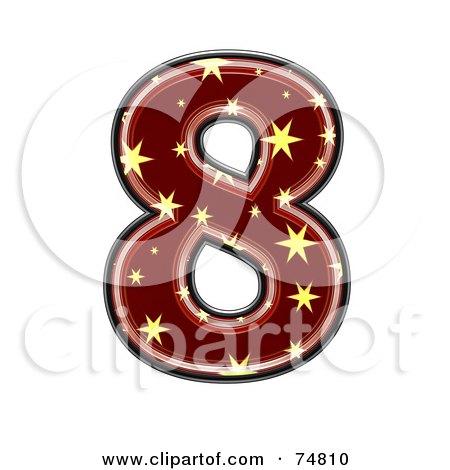 Royalty-Free (RF) Clipart Illustration of a Starry Symbol; Number 8 by chrisroll
