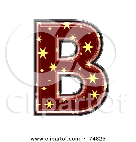 Royalty-Free (RF) Clipart Illustration of a Starry Symbol; Capital Letter B by chrisroll