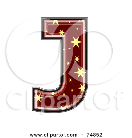 Royalty-Free (RF) Clip Art Illustration of a Starry Symbol; Capital Letter J by chrisroll