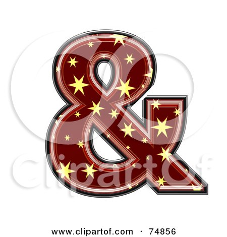 Royalty-Free (RF) Clipart Illustration of a Starry Symbol; Ampersand by chrisroll