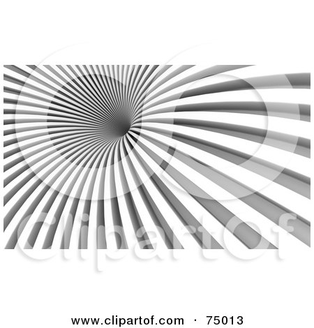 Royalty-Free (RF) Clipart Illustration of a 3d White Lined Suctioning Vortex by Tonis Pan