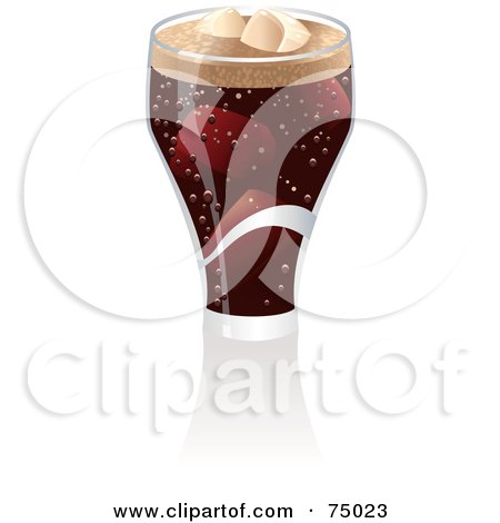 Royalty-Free (RF) Clipart Illustration of a Bubbly Glass Of Carbonated Soda by Tonis Pan