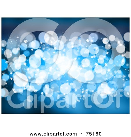 Royalty-Free (RF) Clipart Illustration of a Glittery Blue Sparkle Background by KJ Pargeter