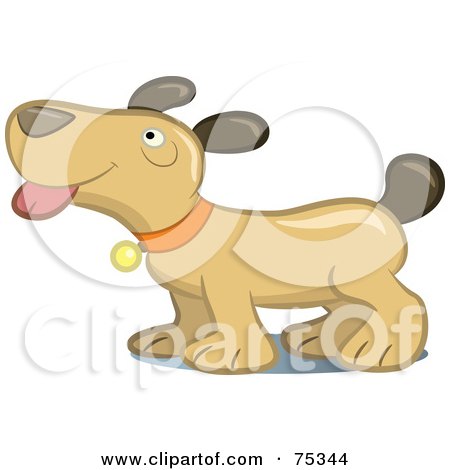 Royalty-Free (RF) Clipart Illustration of a Happy Puppy Dog Panting by Frisko