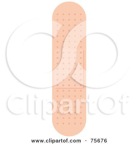 Royalty-Free (RF) Clipart Illustration of a Pink Medical Plaster
