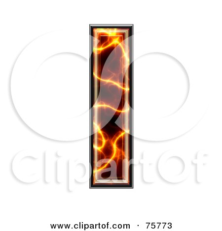 Royalty-Free (RF) Clipart Illustration of a Magma Symbol; Lowercase Letter n by chrisroll