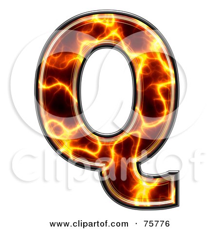 Royalty-Free (RF) Clipart Illustration of a Magma Symbol; Capital Letter Q by chrisroll