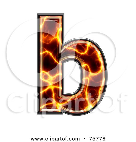 Royalty-Free (RF) Clipart Illustration of a Magma Symbol; Lowercase Letter b by chrisroll