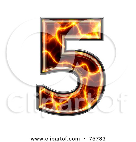 Royalty-Free (RF) Clipart Illustration of a Magma Symbol; Number 5 by chrisroll